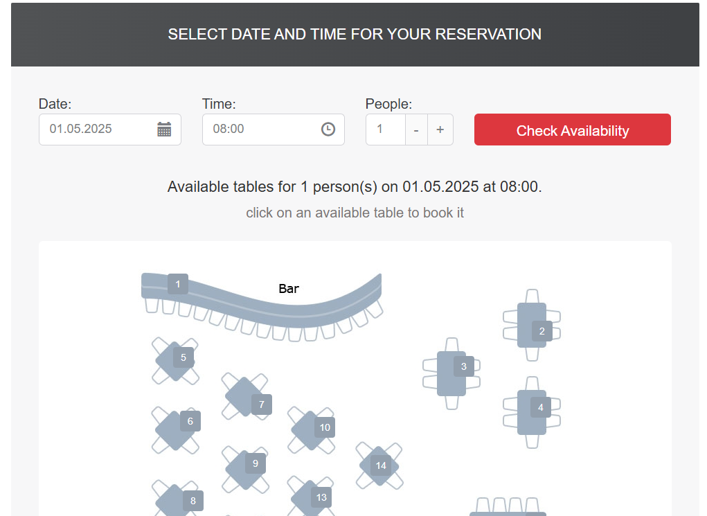 Demo Reservas Online
